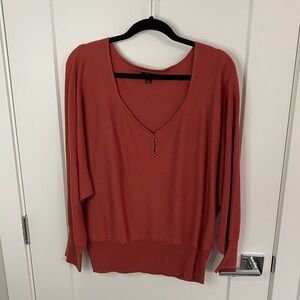 NWOT Rust Coloured V neck Sweater